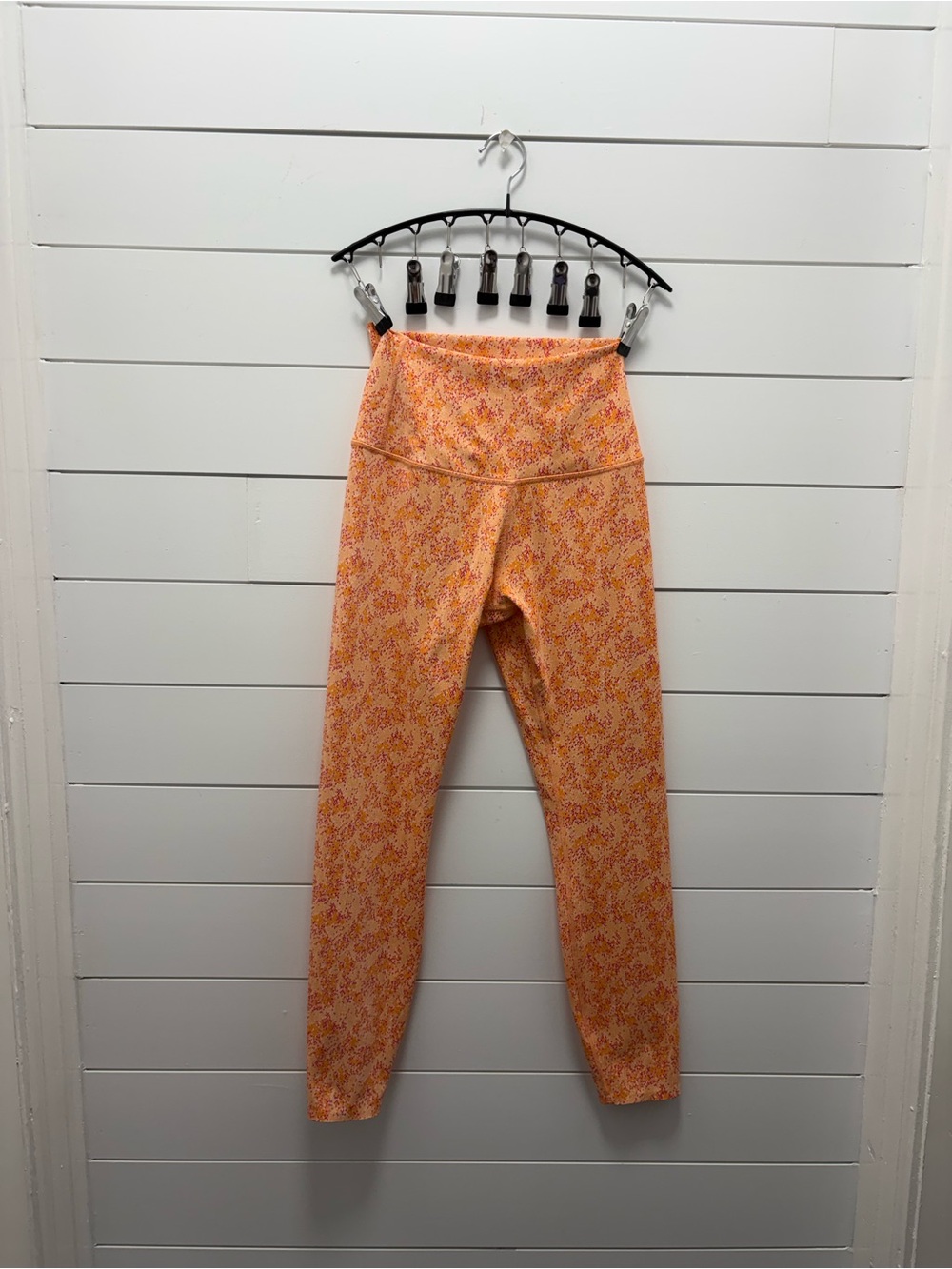 TAVI Orange Floral High-Waist Leggings